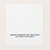 Extravagante Monogramm | Doppelgeheftes Leder | Ho Visitenkarten (Innenseite Aufgefaltet)