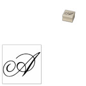 Extravagante Monogramm-Kalligrafie Buchstabe A Gummistempel (Stempel)