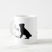Extravagante Mops-Mama Kaffeetasse (Vorderseite Links)