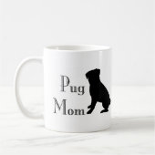 Extravagante Mops-Mama Kaffeetasse (Links)