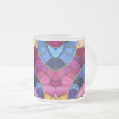 Extravagante Mosaik-Tasse aus Mattiertem Glas Mattglastasse (VorderseiteRechts)
