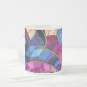 Extravagante Mosaik-Tasse aus Mattiertem Glas Mattglastasse (Vorderseite Links)