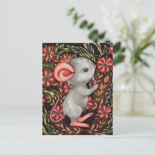 Extravagante Mouse Art Mustervorlage Postkarte (Stehend Vorderseite)