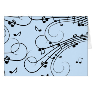 Extravagante Musiknoten Blau