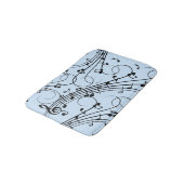 Extravagante Musiknoten Blau Badematte (Schrägansicht)