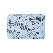 Extravagante Musiknoten Blau Badematte (Vorderseite)