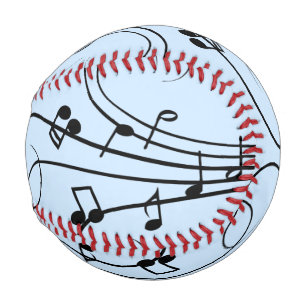 Extravagante Musiknoten Blau Baseball
