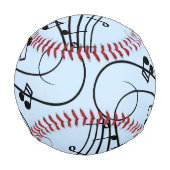 Extravagante Musiknoten Blau Baseball (Vorderseite)