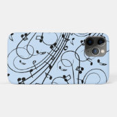 Extravagante Musiknoten Blau Case-Mate iPhone Hülle (Rückseite (Horizontal))