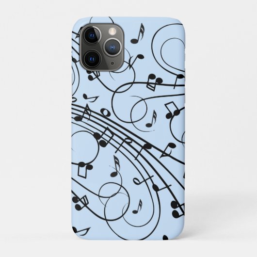 Extravagante Musiknoten Blau Case-Mate iPhone Hülle (Rückseite)