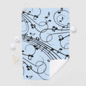 Extravagante Musiknoten Blau Golfhandtuch (Insitu)