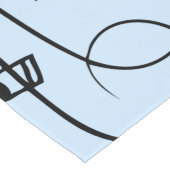 Extravagante Musiknoten Blau Großer Tischläufer (Ecke)