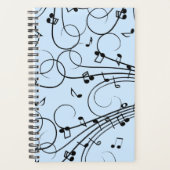 Extravagante Musiknoten Blau Planer (Vorderseite)