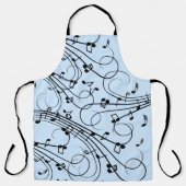 Extravagante Musiknoten Blau Schürze (Vorderseite)