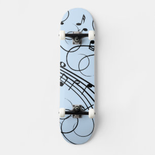 Extravagante Musiknoten Blau Skateboard
