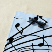 Extravagante Musiknoten Blau Strandtuch (Beispiel)