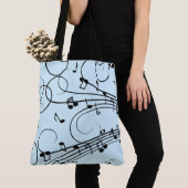 Extravagante Musiknoten Blau Tasche (Von Nahem)