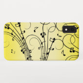 Extravagante Musiknoten gelb Case-Mate iPhone Hülle (Rückseite (Horizontal))