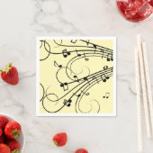 Extravagante Musiknoten gelb Serviette (Beispiel)