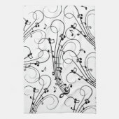 Extravagante Musiknoten Geschirrtuch (Vertikal)