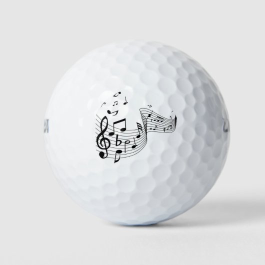 Extravagante Musiknoten Golfball (Vorderseite)