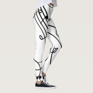Extravagante Musiknoten Leggings