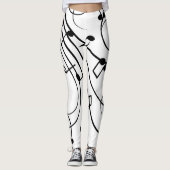 Extravagante Musiknoten Leggings (Vorderseite)