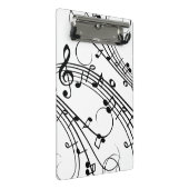 Extravagante Musiknoten Mini Klemmbrett (Schrägansicht)