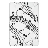 Extravagante Musiknoten Mini Klemmbrett (Rückseite)