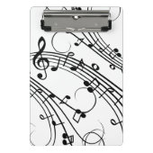 Extravagante Musiknoten Mini Klemmbrett (Vorderseite)