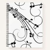 Extravagante Musiknoten Notizblock (Vorderseite)