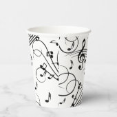 Extravagante Musiknoten Pappbecher (Rechts)
