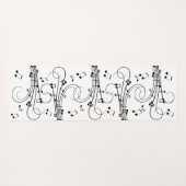 Extravagante Musiknoten Yogamatte (Rückseite (Horizontal))