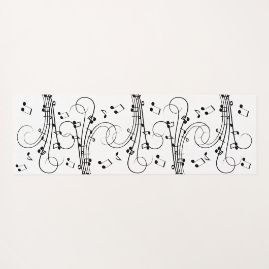 Extravagante Musiknoten Yogamatte (Rückseite (Horizontal))