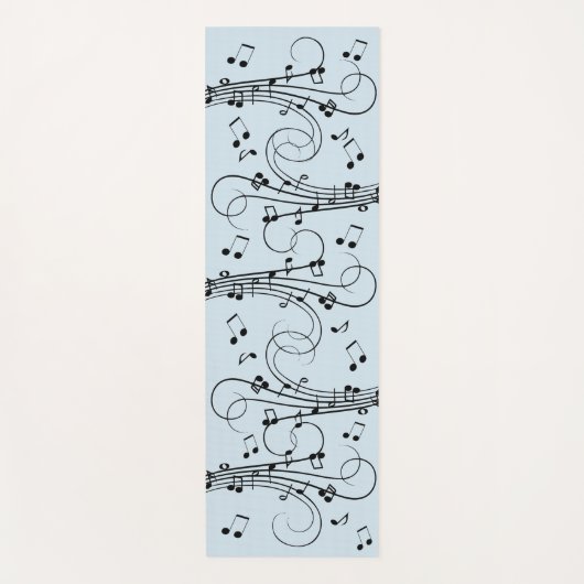 Extravagante Musiknoten Yogamatte (Vorderseite)