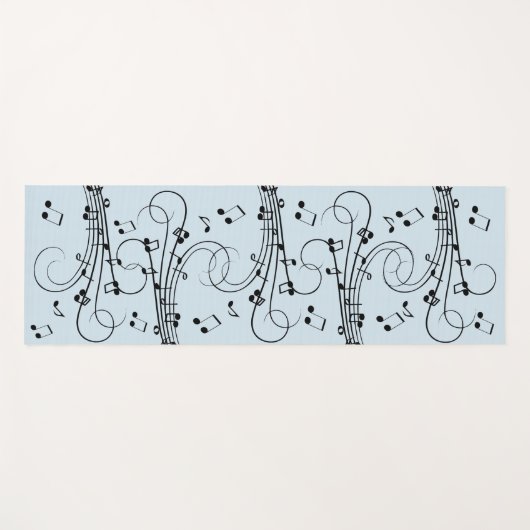 Extravagante Musiknoten Yogamatte (Vorderseite (Horizontal))