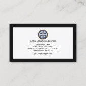 Extravagante mutige futuristische rote visitenkarte (Rückseite)