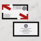 Extravagante mutige futuristische rote visitenkarte (Vorne/Hinten)