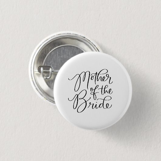 Extravagante Mutter des Bride Hand Lettered Button (Vorne & Hinten)