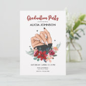 Extravagante Nagelkunst Abschluss Einladung (Stehend Vorderseite)