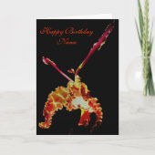 Extravagante Orchid-Blume Personalisiert Geburtsta Karte (Vorderseite)