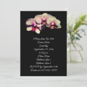 Extravagante Orchideen auf schwarzer Party Einladu Einladung (Stehend Vorderseite)