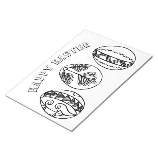 Extravagante Ostereier - Farbseiten Notizblock (angewinkelt)