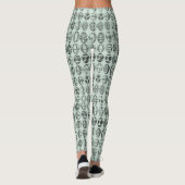 Extravagante Ostereier Muster leuchten grün Leggings (Rückseite)