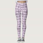 Extravagante Ostereier Muster rosa Leggings (Vorderseite)