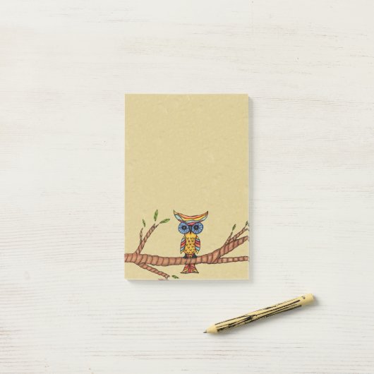 Extravagante Owl Tree Branch Post-it Klebezettel (Auf Schreibtisch)