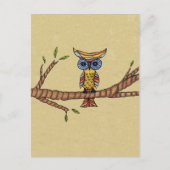 Extravagante Owlingzweig Postkarte (Vorderseite)