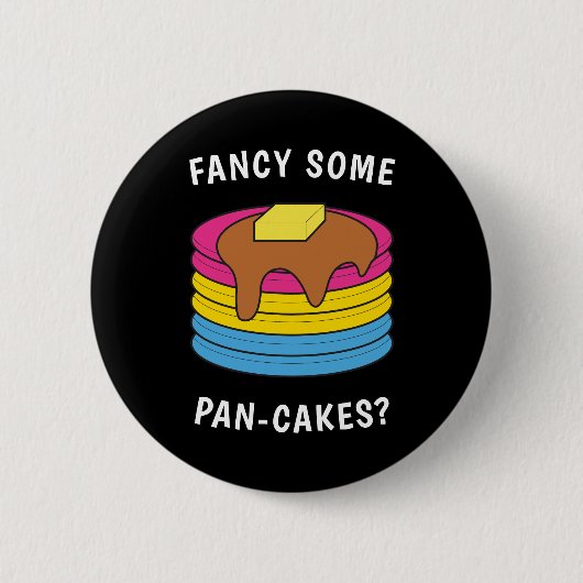 Extravagante Pan-cakes Funny LGBTQ Pansexual Pride Button (Vorderseite)