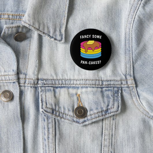 Extravagante Pan-cakes Funny LGBTQ Pansexual Pride Button (Beispiel)