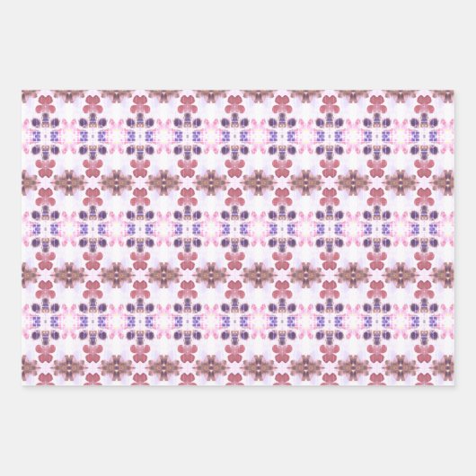 Extravagante Papierhandschuhe aus rosa und Mauve Geschenkpapier Set (Vorderseite 3)